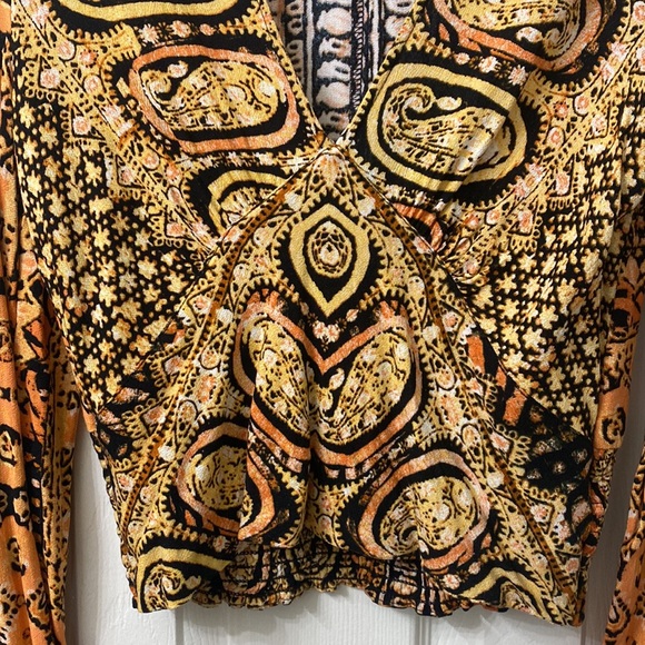 🧡Free People🧡Cropped Printed Top - Picture 7 of 12